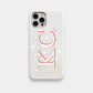 Funda blanca para iPhone de Maison Caviar con diseño elegante y protección duradera, vista frontal del estuche.