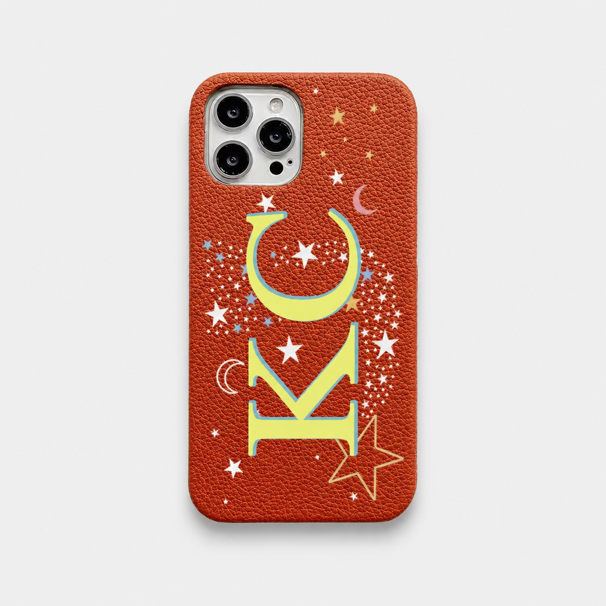 Funda para iPhone Maison Caviar "Alice" de color naranja, protección y estilo en diseño elegante para teléfono móvil.