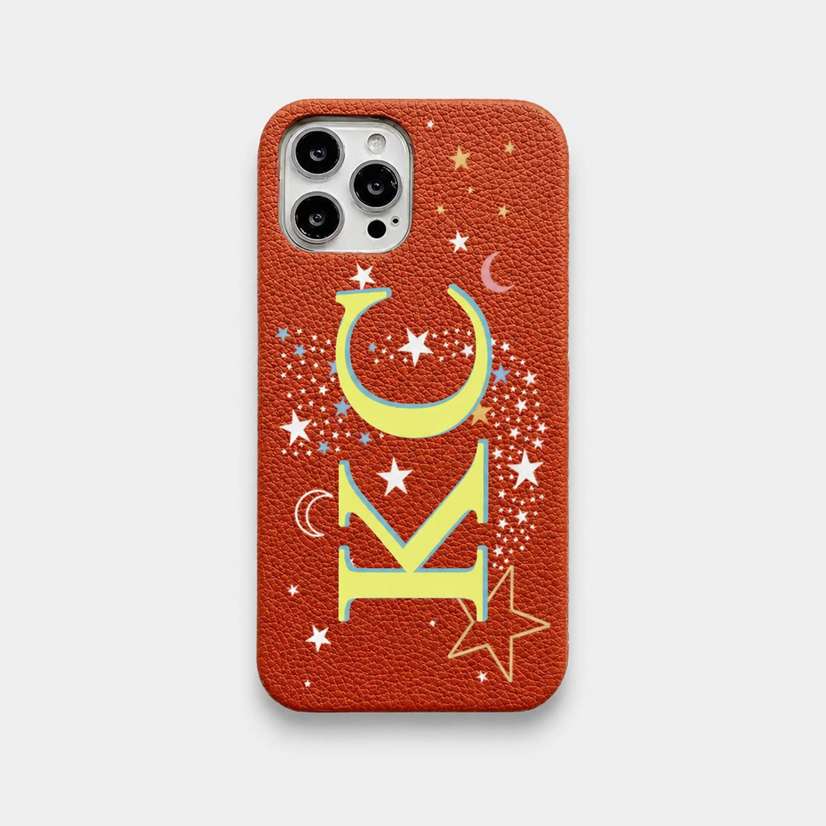 Funda para iPhone Maison Caviar "Alice" de color naranja, protección y estilo en diseño elegante para teléfono móvil.