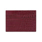 Tarjetero vinotinto Maison Caviar Cannes de cuero con múltiples compartimentos y diseño elegante para tarjetas y documentos.